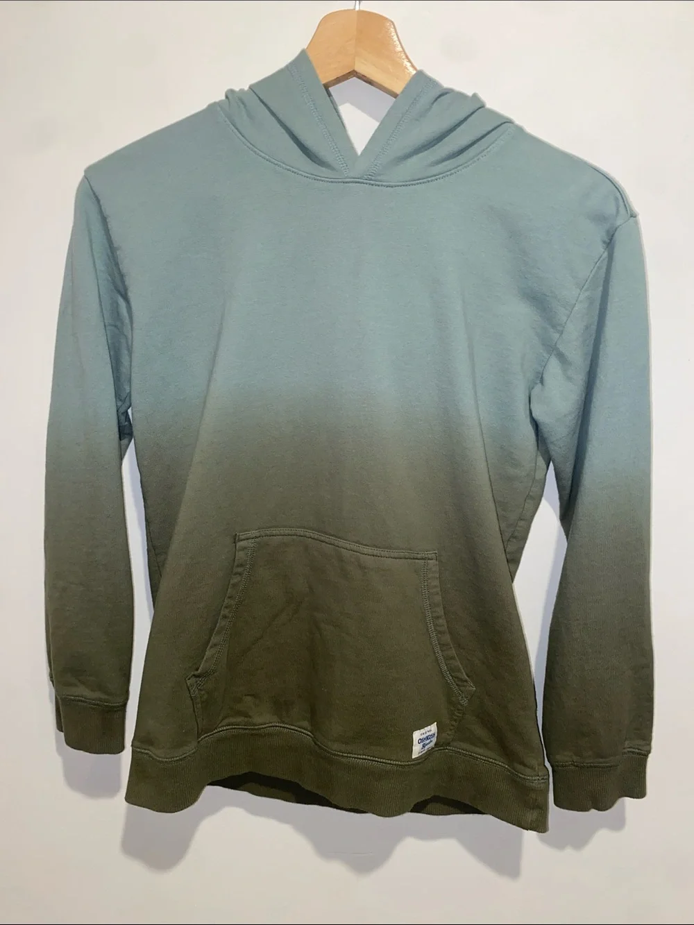 OshKosh B'gosh Light Teal Ombre Pullover Hoodie Size 14A
